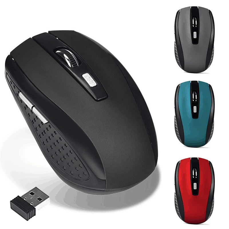 Drahtlose Maus Stille Maus 2,4G Tragbare Mobile Optische Büro Maus Einstellbare DPI Stufen Für Home Desktop-Computer PC Laptops Image