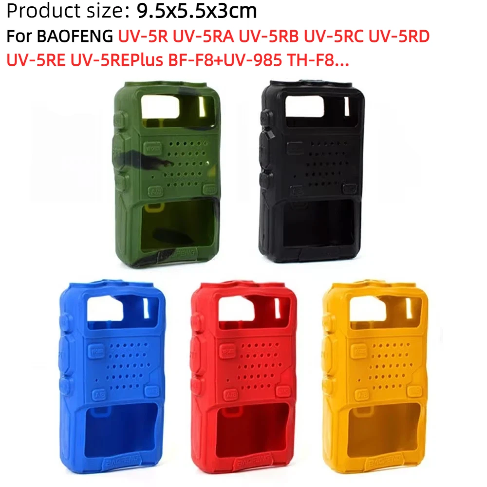 Silikon-Gummi-Schutzhülle UV-5R Hülle für Funkgerät F8+ UV 5R UV-5RE DM-5R Walkie-Talkie UV5R Zubehör Image