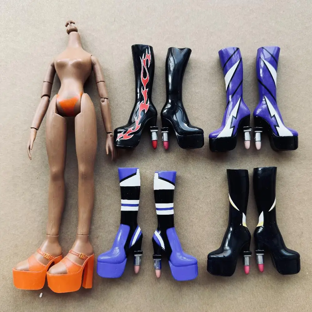 Version 2001, seltenes Gesicht, Puppenköpfe, klassische Bratss, Vintage-Schuhe, lange Stiefel, Mädchen-Puppenteile für Sammler
