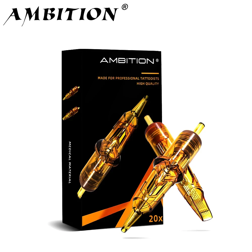Ambition Glory Tattoo-Patrone, Mix-Nadel, 0,25 mm, 0,3 mm, 0,35 mm, Round Liner Shader, Magnum-Tattoo-Nadeln, 1rl, 3rl, 5rl, 7rm, 9rm, 13rm Image