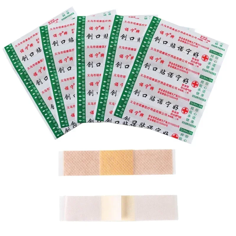 50 teile/beutel Haut pflaster Pflaster Streifen Wund verband Patch für Erste-Hilfe-Klebebänder wasserdicht atmungsaktiv Wund plast Image