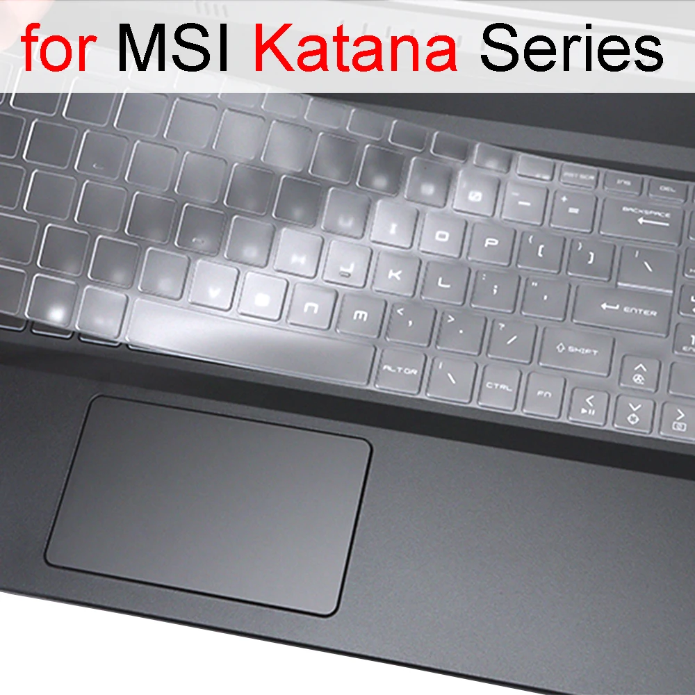 Tastaturabdeckung für MSI Katana 15 17 A15 A17 GF66 GF76 HX B14W B13V B13U AI B8V Gaming Silikon-Schutzhülle 15,6 17,3 Image