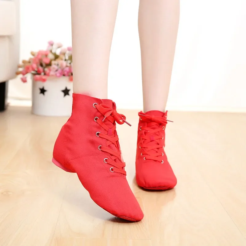 Split Sohle Tanzen Schuh Schwarz Rot Weiß Grün Elfenbein Khaki Rosa Blau Sportliche Männer Frauen Jungen Mädchen Leinwand Jazz Dance schuhe