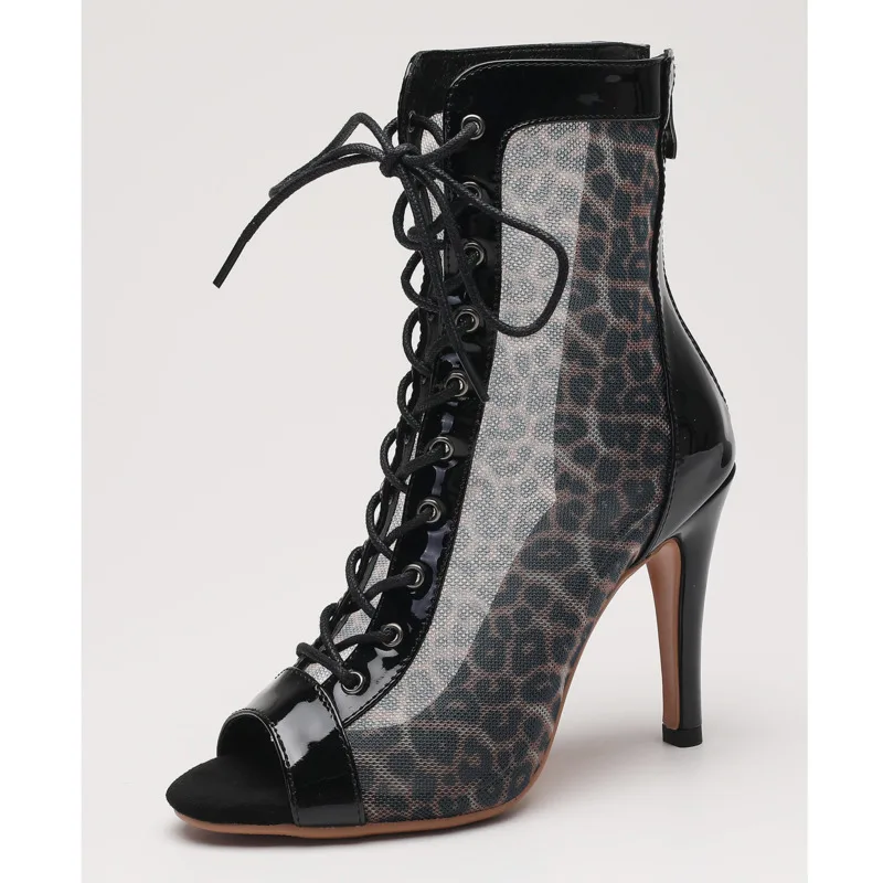 Frauen Heels Party Peep Toe Stiefel Stilettos Jazz Dance Frau Schuhe Latin Tanzen Outdoor Sexy Stilettos Booties Große Größe