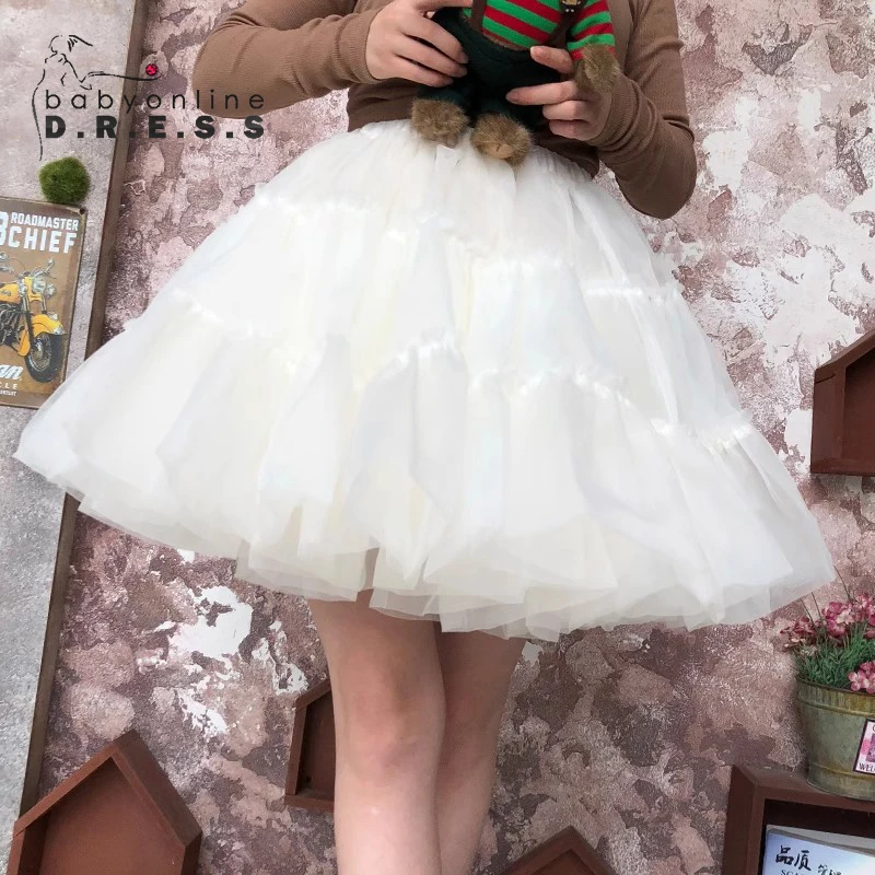 BABYONLINE Rockabilly Rot Hochzeit Petticoat Krinoline Kurzer Tüllrock Unterrock Frau Erwachsene Tutu Half Slips Brautzubehör