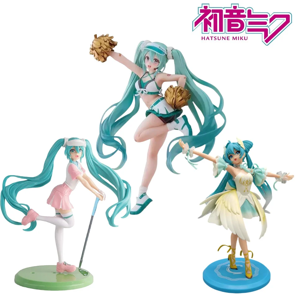 Heiße 18 cm Mode Hatsune Miku Anime Figur Cheerleader Hatsune Miku Action-figuren Kawaii Mädchen Figur PVC Sammlung Modell Spielzeug Image