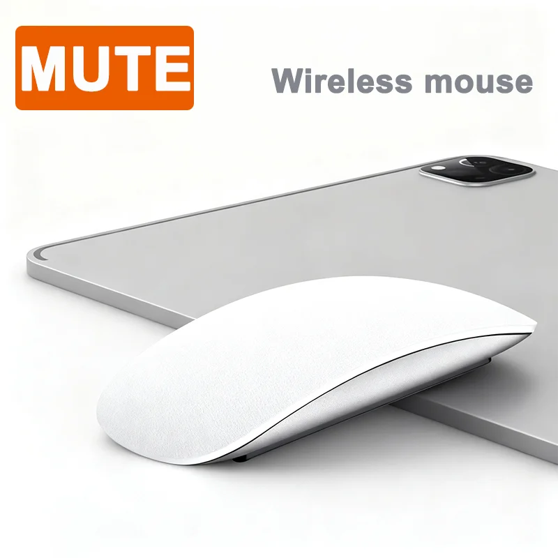 Kabellose Bluetooth-Maus, Dual-Mode, leise, wiederaufladbar, Touch, schlank, ergonomisch, PC-Maus für Apple MacBook Air Image