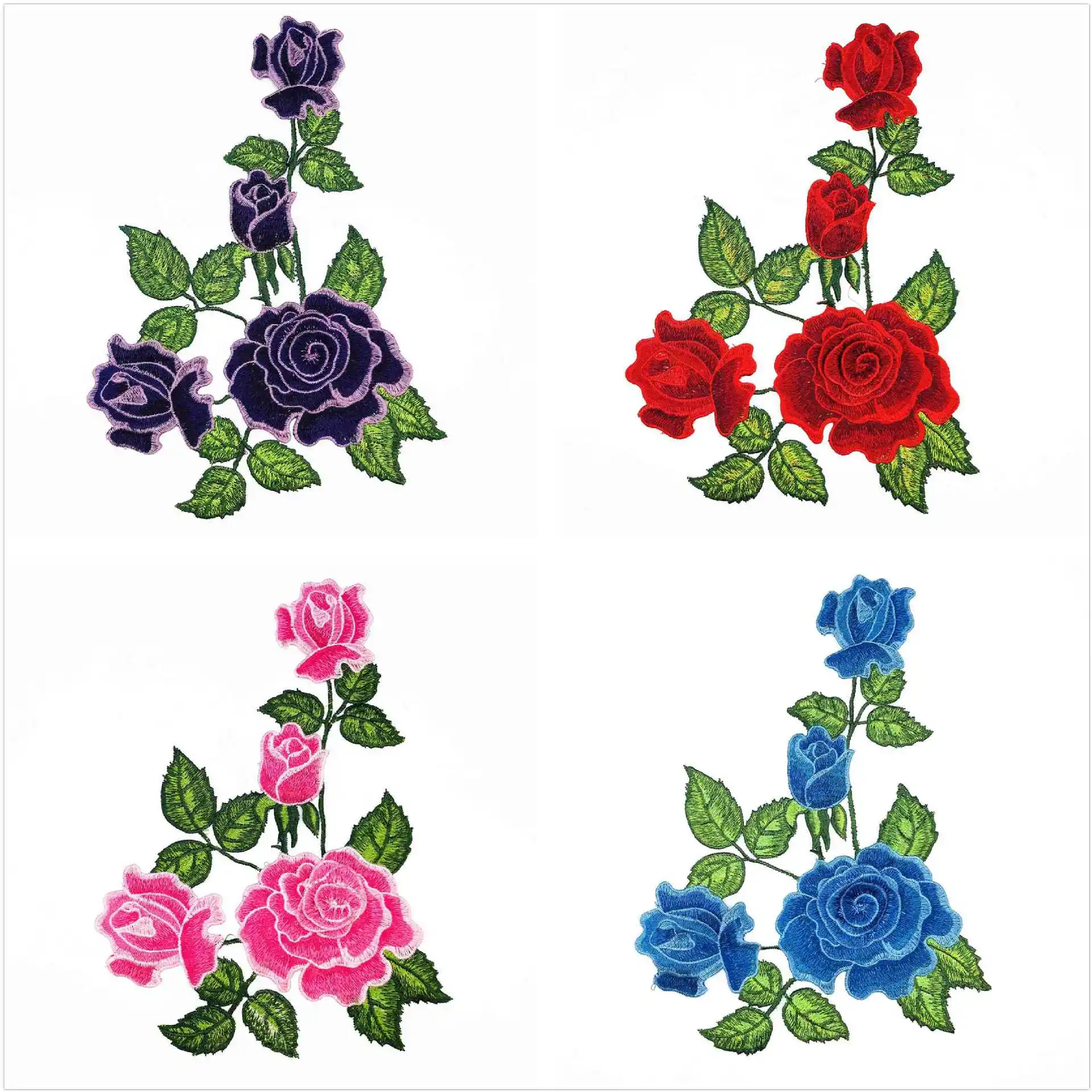 Rose Drei-dimensional Doppel Bestickte Applique Kleid Applique Applique für kinder Kleidung Image