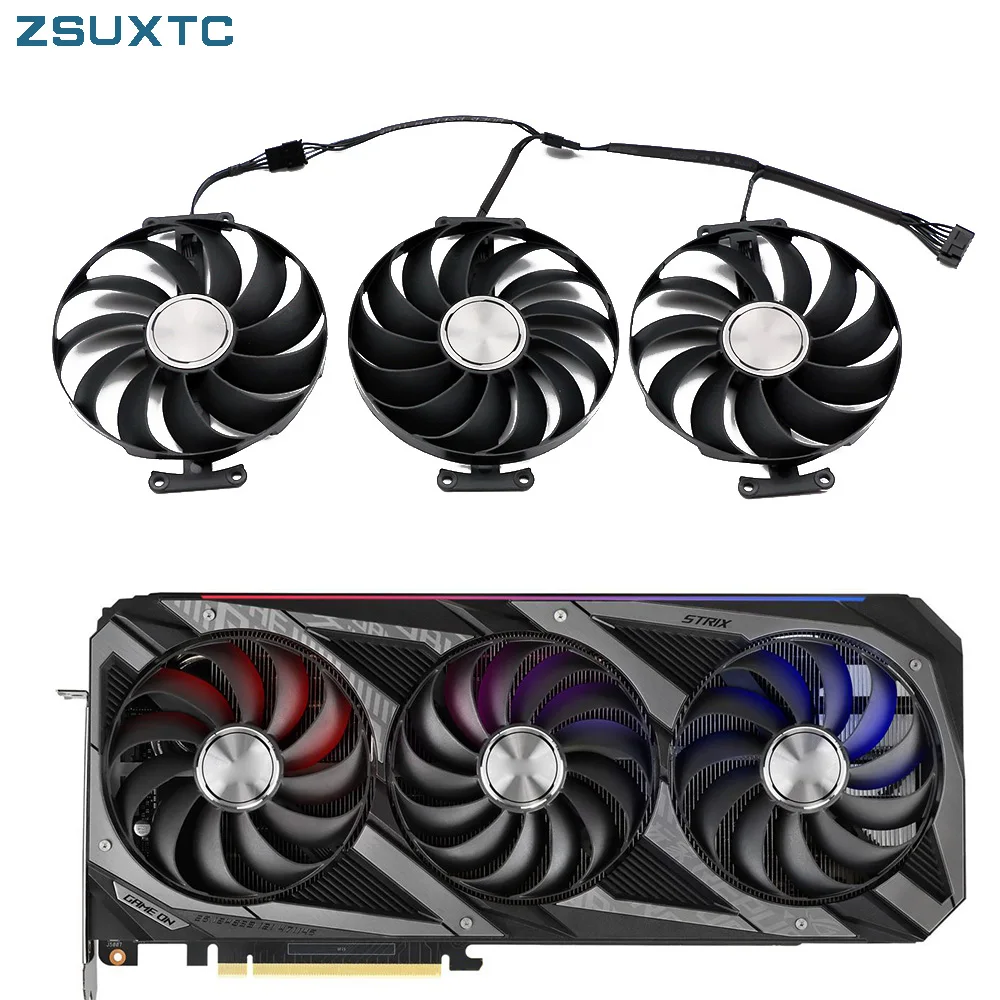 95 mm CF1010U12D Grafikkartenlüfter Ersatz ASUS Rog Strix RTX 3060 3070 3080 Ti 3090 Gaming GPU Kühler RX 6700 Grafikkarte Image