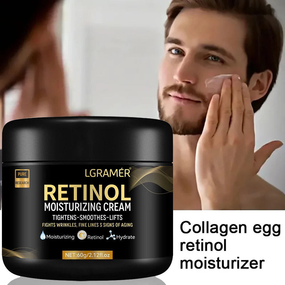 Männer Retinol Gesicht Feuchtigkeitscreme Feuchtigkeitsspendende Retinol Creme Anti-Falten Aging Feuchtigkeitsspendende Schrumpfen Poren Bleaching Glatte Retinol