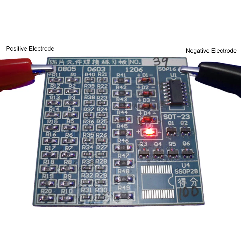 SMD/SMT SOP14 Patch Komponenten Fließendes Wasser Lampe DIY Löten Fähigkeiten Praxis PCB Board Elektronische Schweißen Projekt Kits Image