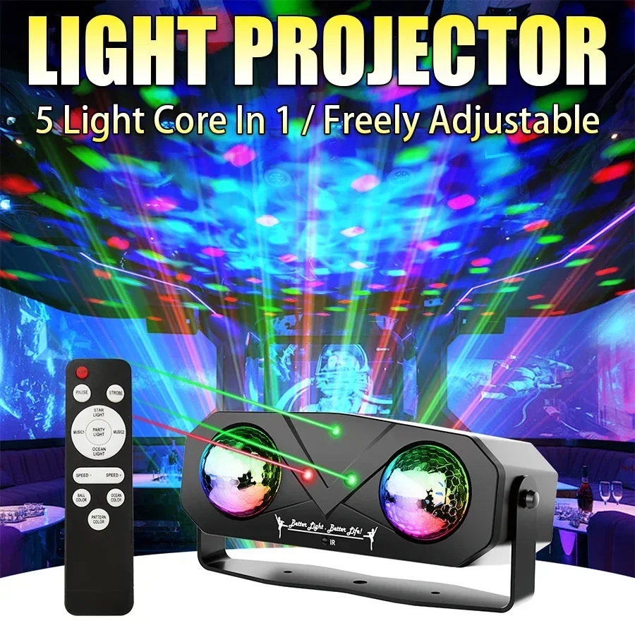 Party Licht Disco Ball Licht DJ Licht Disco Licht Ozean Licht Stern Licht Projektor Tanz Licht Sound Aktiviert mit Fernbedienung
