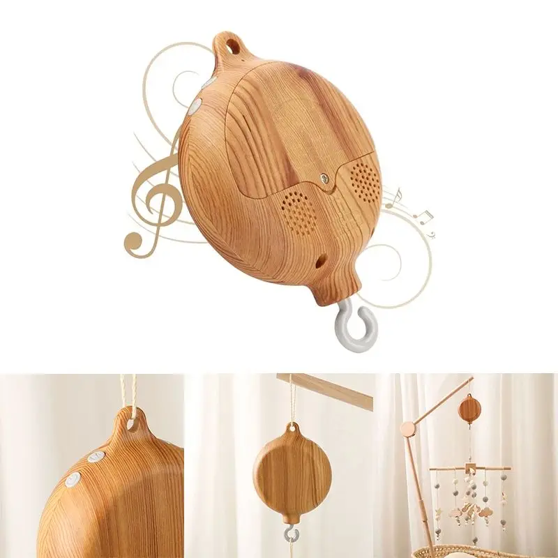 Baby Rassel Spielzeug 0-12 Monate Weiß Dreh Mobile auf dem Bett Neugeborenen Spieluhr Bett Glocke Spielzeug Halter Halterung Baby Spielzeug für Junge Mädchen Image