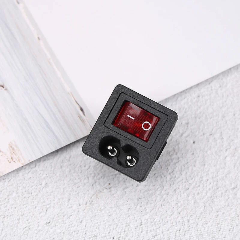 Steckdose für Netz kabel mit Ein-Aus-Rotlicht-Wipp schalter 250v 10a Image