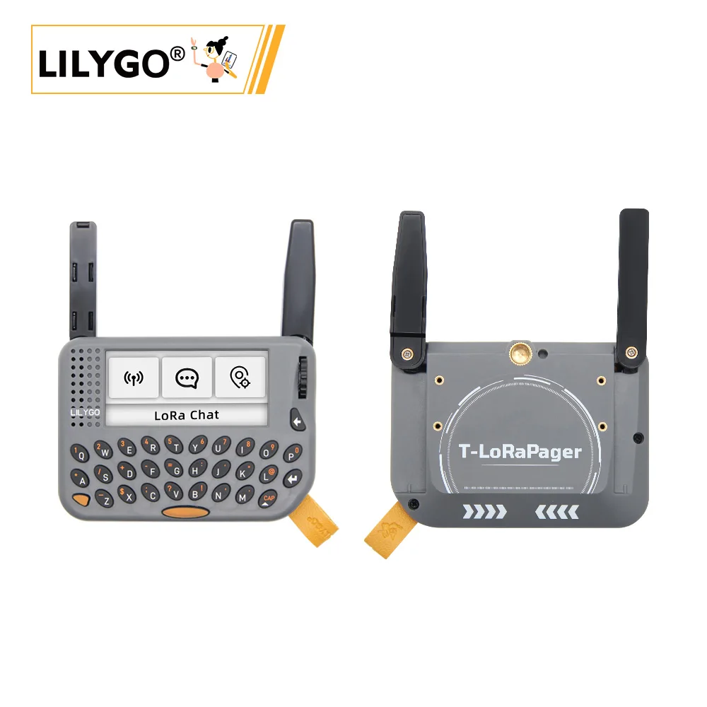 LILYGO ® T-LoRa Pager ESP32-S3 Handheld-IoT-Gerät, 2,33-Zoll-Display, QWERTY-Tastatur, GPS NFC/RFID, SX1262 LoRa-Versionen, Al-Sensor Image