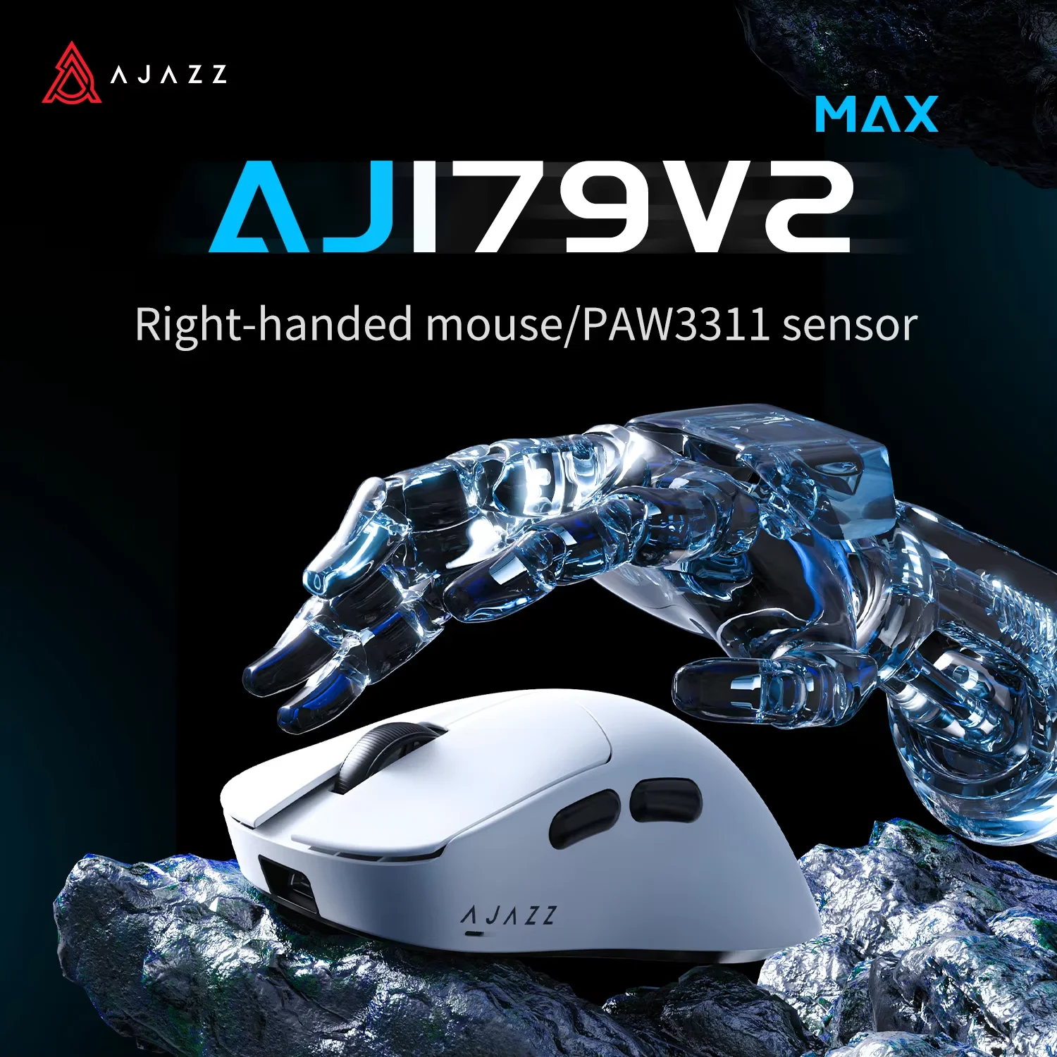 AJAZZ AJ179 v2 MAX Wireless Gaming e-Sport 1K Polling Rate Leichtes Design Ergonomischer PAW3311 Sensor Image