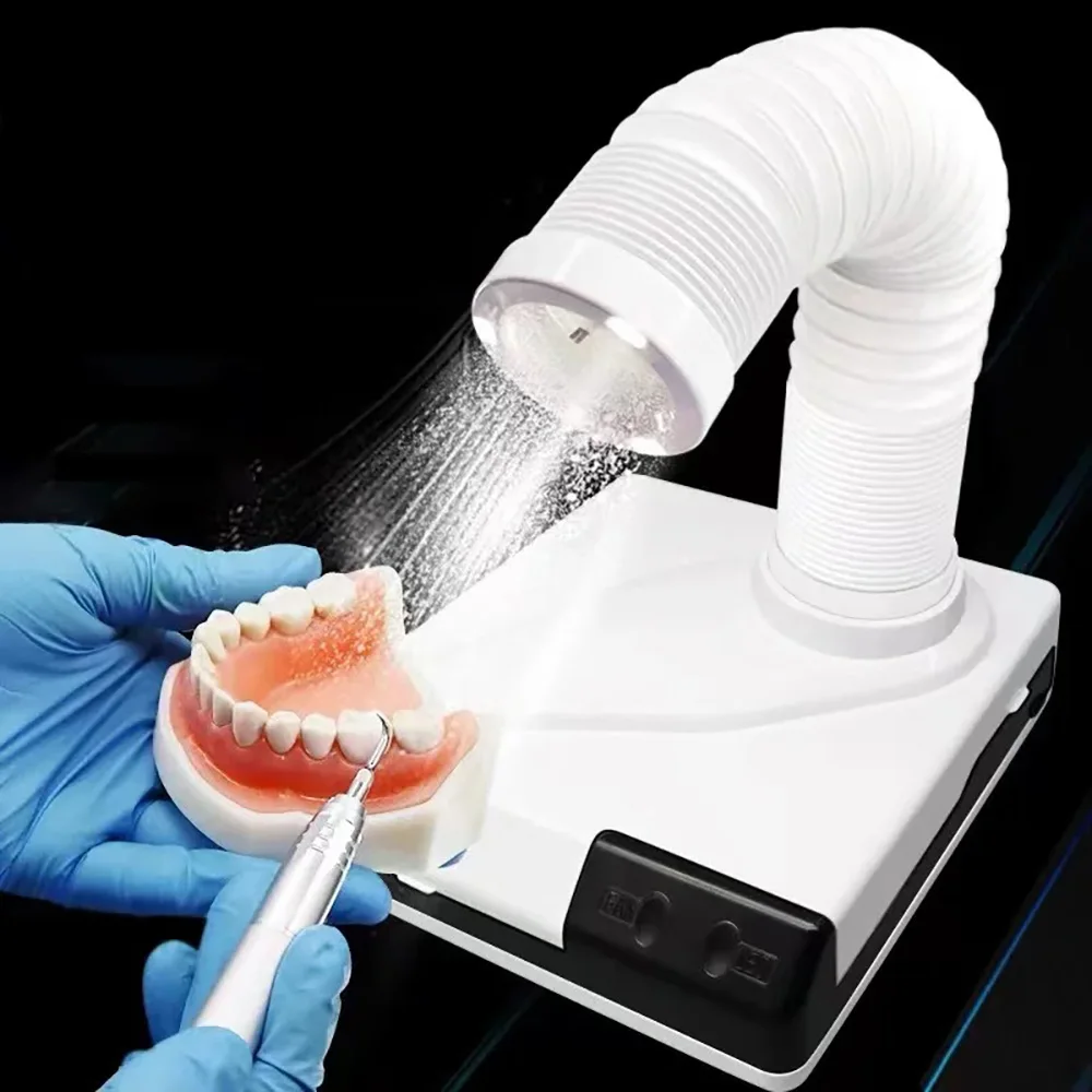 Dental Labor Staubsauger 60W Staub Kollektor Extractor Zahnmedizin Desktop Saug Maschine Polierer Dual-Zweck Ausrüstung Fan Led