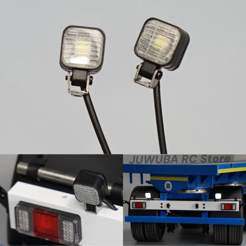 RC LED Breite Licht Quadratische Scheinwerfer Lampe Für 1/10 RC Crawler Trx4 Defender Scx10 Und 1/14 RC Traktor Lkw 770S FH16 Arocs Image