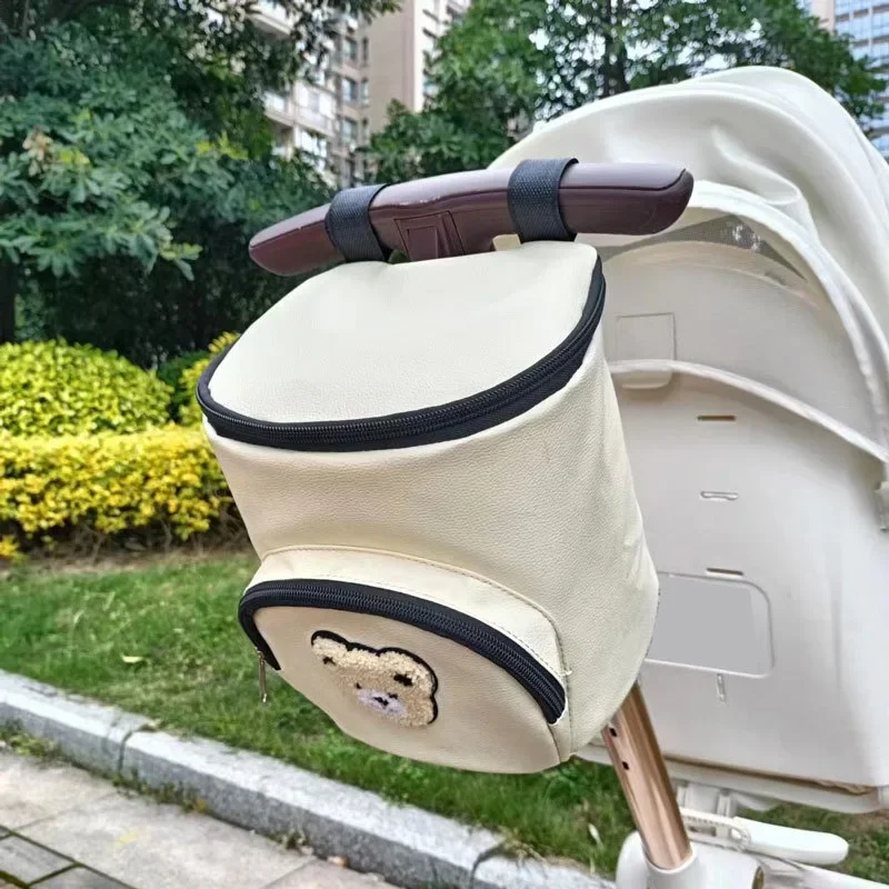 Kinderwagen Hänge tasche Kinderwagen Universal zubehör Baby Walking Auto wasserdichte Aufbewahrung Ledertasche Regenschirm Wagen Taschen Image