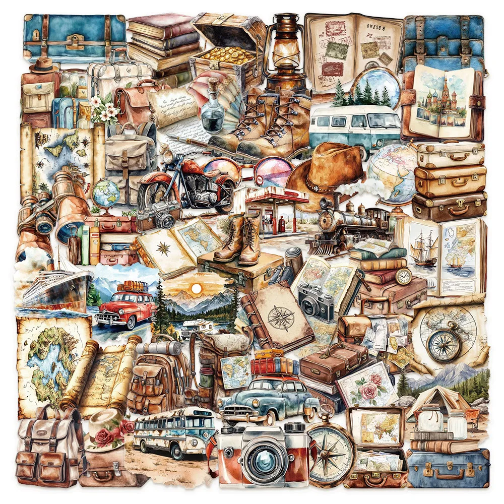 10/30/50 stücke Haustier Transparent Vintage Reise Graffiti Aufkleber Aufkleber Tagebuch Laptop Kühlschrank Koffer Dekoration Scrapbooking Aufkleber Image