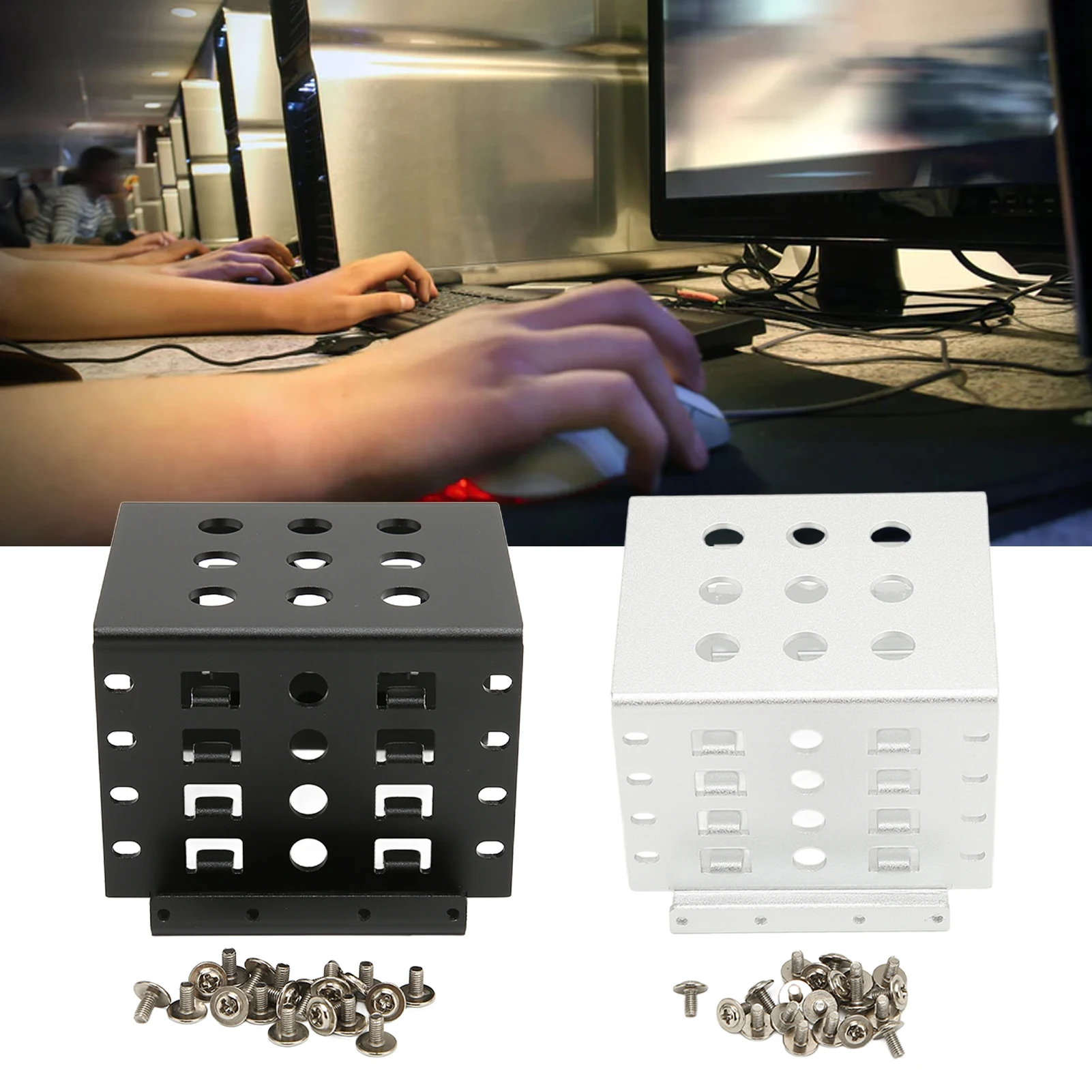 2,5-Zoll-Festplattenständer aus Aluminiumlegierung, unterstützt SATA IDE-Raumverlängerung, 2,5-Zoll-Festplattenmontageregal, einfache Installation für 2,5-Zoll-IDE Image