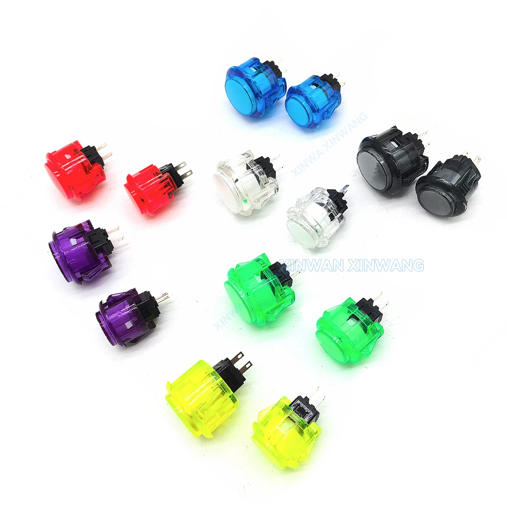 10x klarer Druckknopf 24mm 30mm langlebige Multi kade Videospiel konsole Kopie Sanwa Vus Hitbox Controller Tablero Arcade PC Neo Geo Image