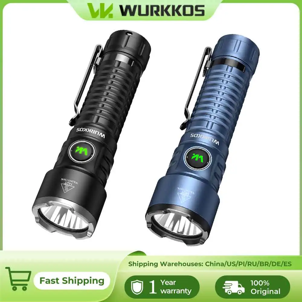 Wurkkos TS28 EDC Taschenlampe 3200 lm Wiederaufladbar 21700 Akku 506m Strahlreichweite Magnetische Endkappe Selbstverteidigungs-Taschenlampe Image