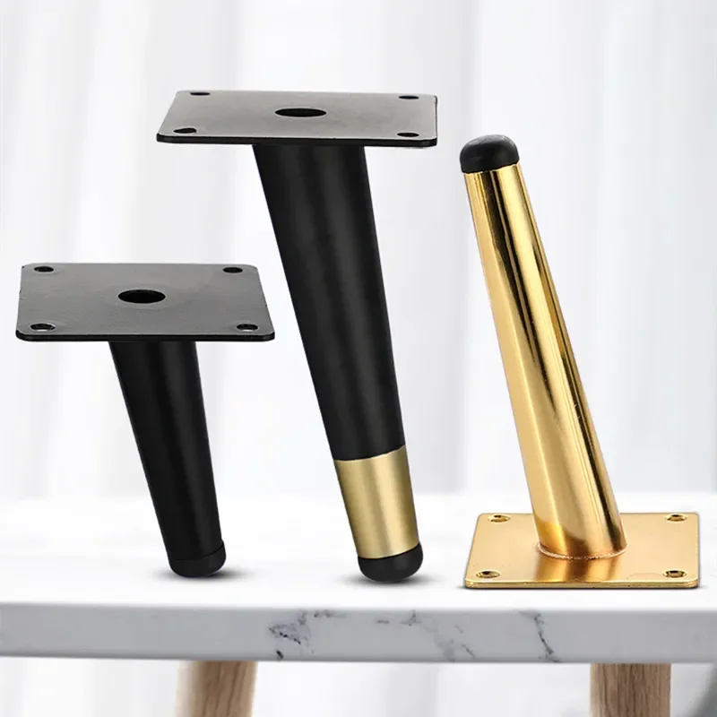 4 Teile/satz Luxus Metall TV Schrank Füße Sofa Füße Schrägen Kegel Kaffee Tisch Beine Möbel Unterstützung Beine Badezimmer Schrank Füße Image