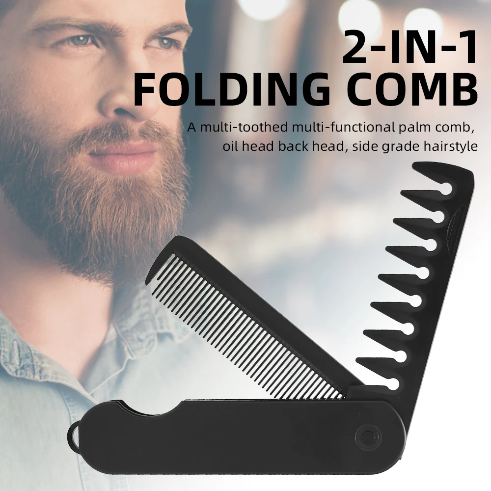 Barber Haar Clipper Klapp Kämme Multifunktionale Kunststoff Breite Zahn Öl Kopf Kamm Bart Kämmen Zwei In Einem Styling Werkzeuge Image