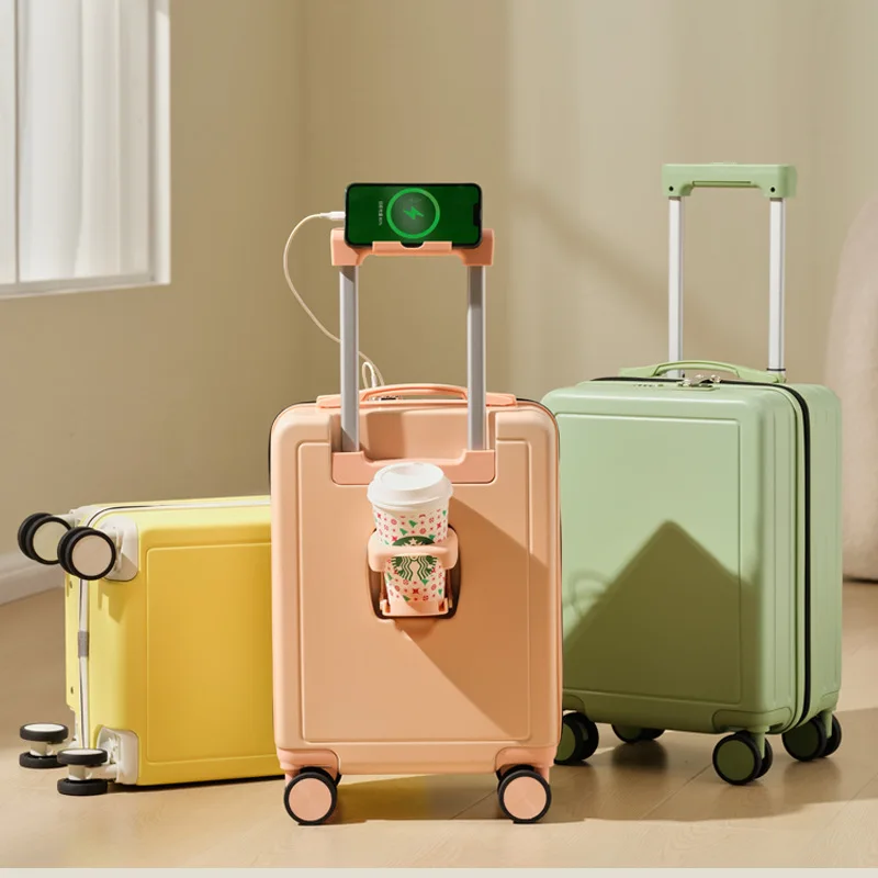 16-Zoll-Gepäck, leicht, 20 x 30 x 44 cm, wiederaufladbar, kleiner Trolley-Koffer, Kinder-Kabinen-Reisekoffer, Reisetaschen für Kinder