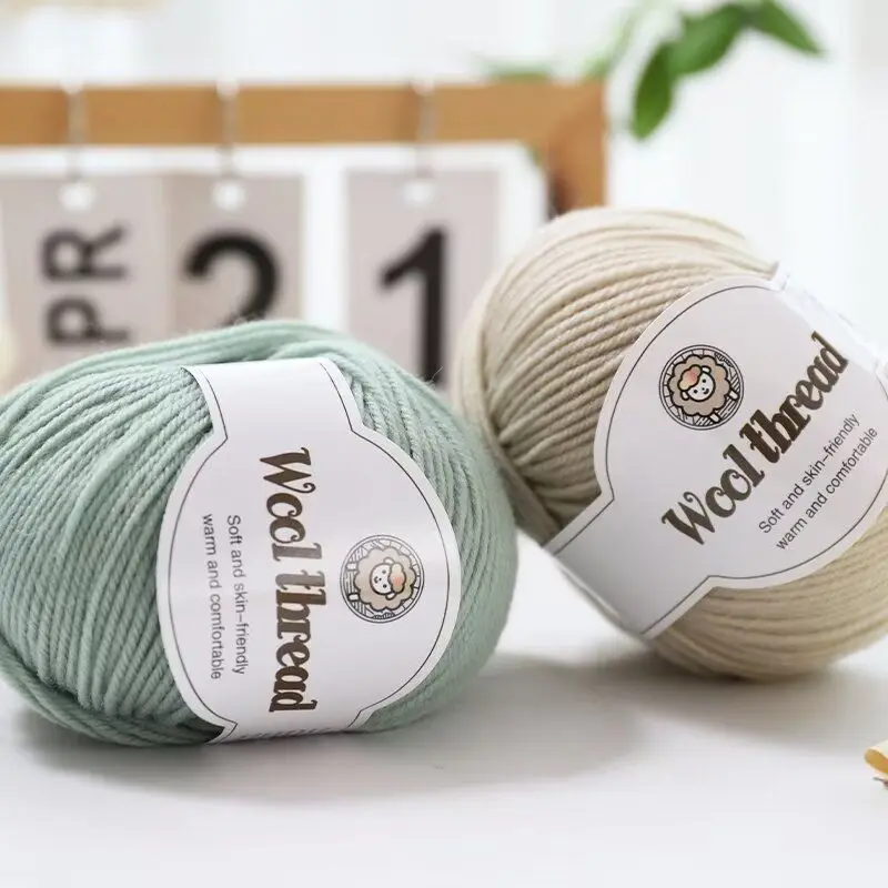 500 g/Set warmes, hautfreundliches Kinder-Wollgarn, 4-lagig, Häkelstricken für Schal, Pullover, Weste, einfarbig, Flauschig aus Merinowolle Image