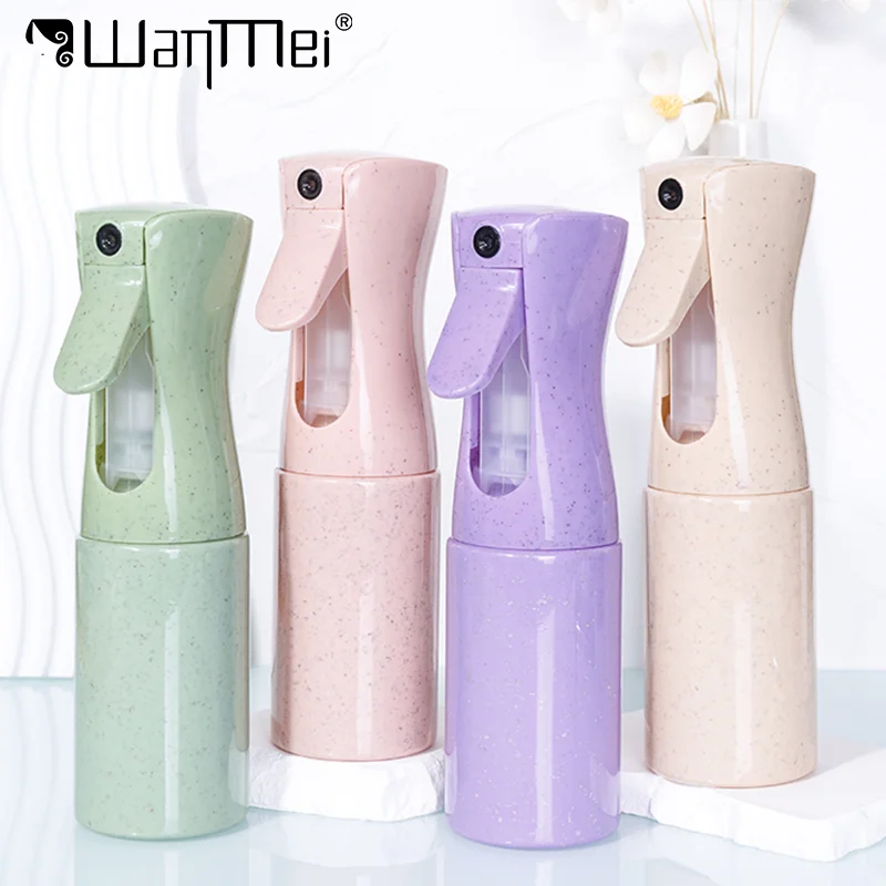 1 stücke Weizen Stroh 200 ml Wasser Spray Flaschen Barber Shampoo Nebel Spray Scan Gartenarbeit Nachfüllbare Flasche Salon Haar Styling werkzeuge Image