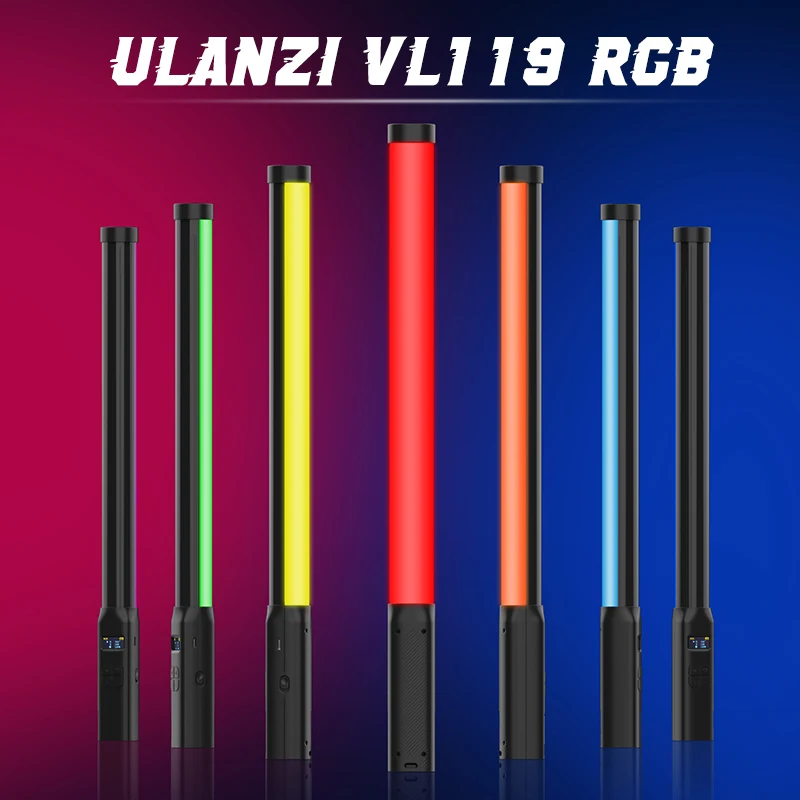 Ulanzi VL119 Handheld RGB Bunte Stick Licht 19,68 Zoll Handheld LED Licht Zauberstab CRI 95+ 2500K-9000K Fotografie Studio Lampe Image