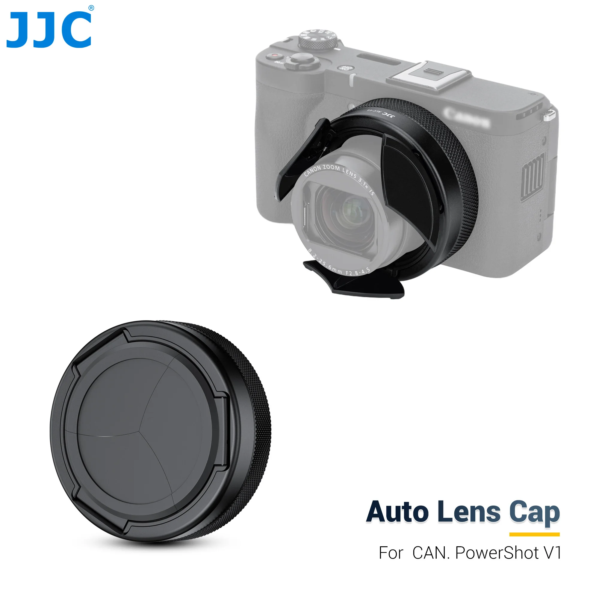 JJC Auto Objektivdeckel Abdeckung für Canon PowerShot V1 Vlog Kamera Canon V1 Objektivschutz Canon PowerShot V1 Vlog Aufnahme Zubehör Image