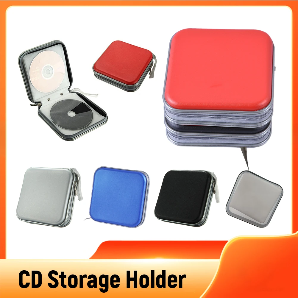 80/40 Stück Großkapazitäts-CD-DVD-VCD-Aufbewahrungshülle Organizer-Mappe Album-Box mit Reißverschlusstaschen CD-Box Zubehör