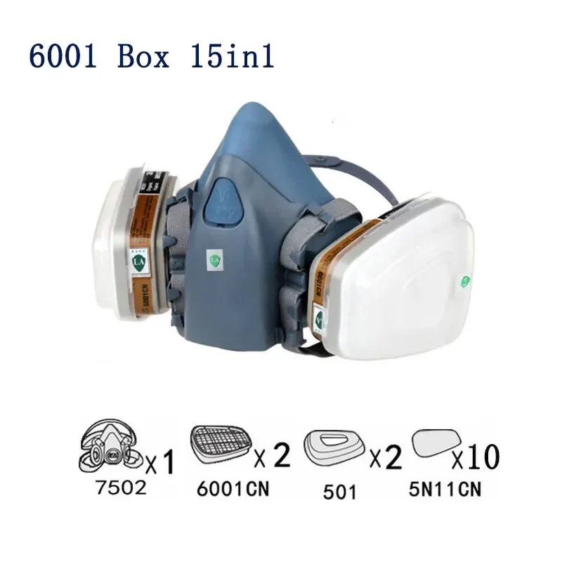7502 Halbmaske, Staub- und Gasmaske 7502, Atemschutzmaske, chemischer Farbspray, Pestizidfilter, weit verbreiteter Schutz Image