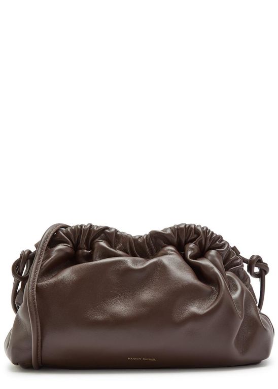 Cloud Mini Leather Clutch - Brown - Mansur Gavriel Clutches