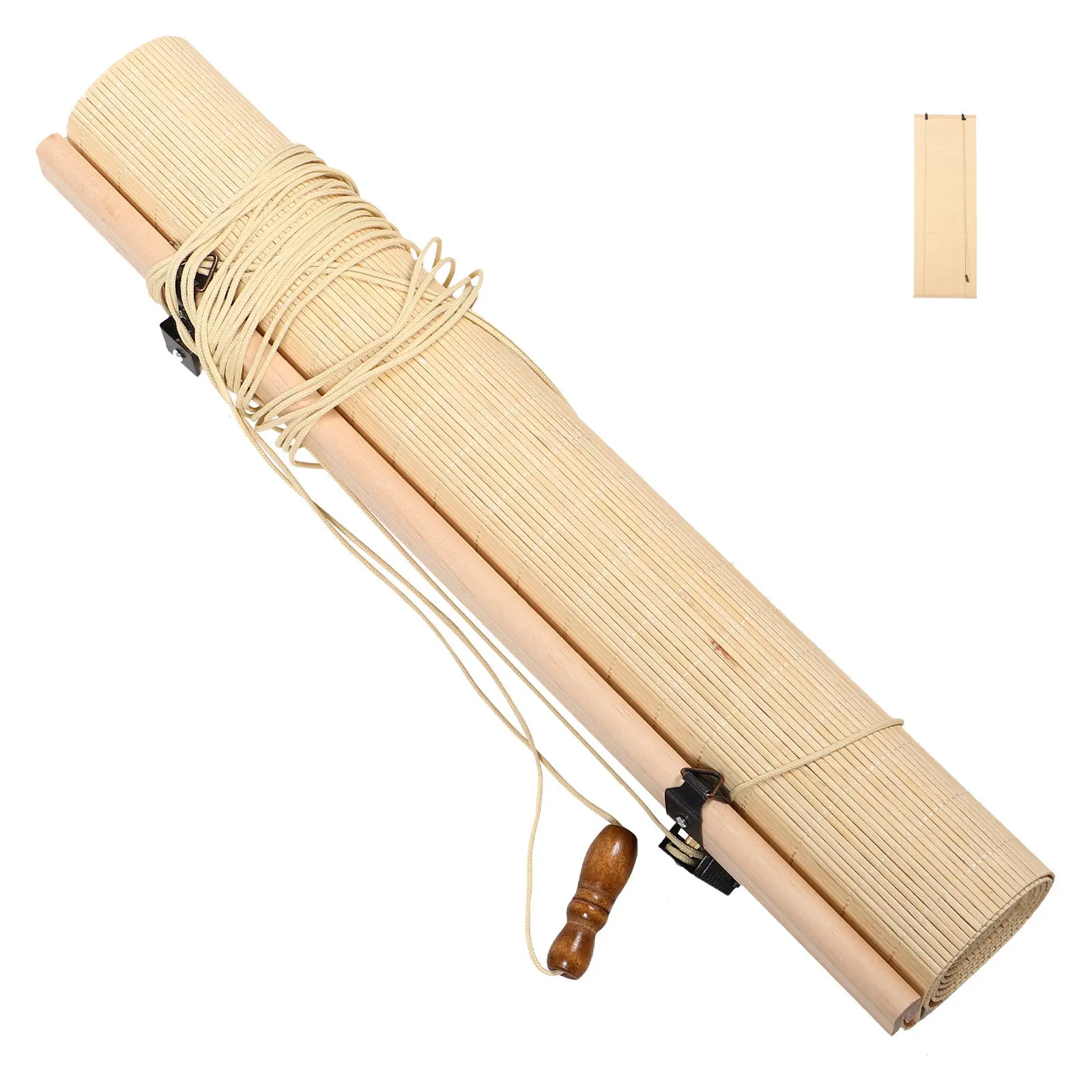Bambus-Rollo für Außenbereich, Terrasse, Fenster, Türen, Sonnenschutz, Sichtschutzvorhang, Rustikale Eleganz, Dekor, Aufrollbarer Bambusvorhang