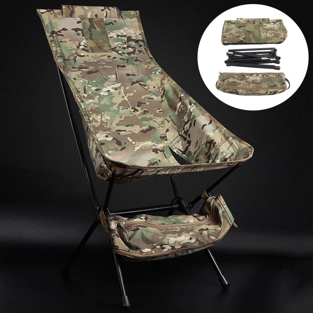 Outdoor Camping Klappstuhl Tragbare Jagd Wild Survival BBQ Angeln Stuhl Rückenlehne Atmungsaktive Aluminium Legierung Stuhl Getriebe