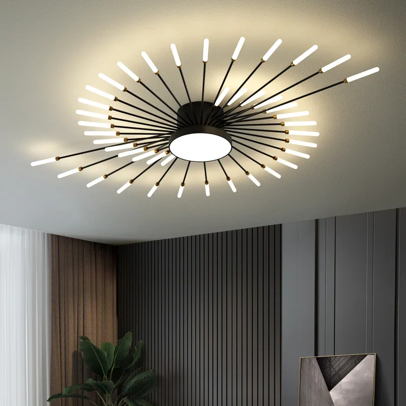 Moderne Led-deckenleuchter Lichter Für Schlafzimmer Wohnzimmer Minimalistischen Led-deckenleuchte Kronleuchter Schwarz