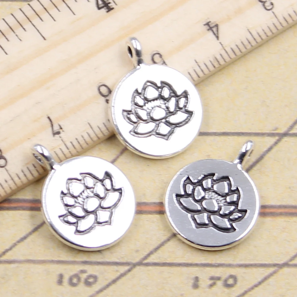 10 stücke Charme Yoga Om Lotus Sitzen 20x15mm Tibetischen Silber Farbe Anhänger Antiken Schmuck, Die DIY Handgemachten handwerk Anhänger