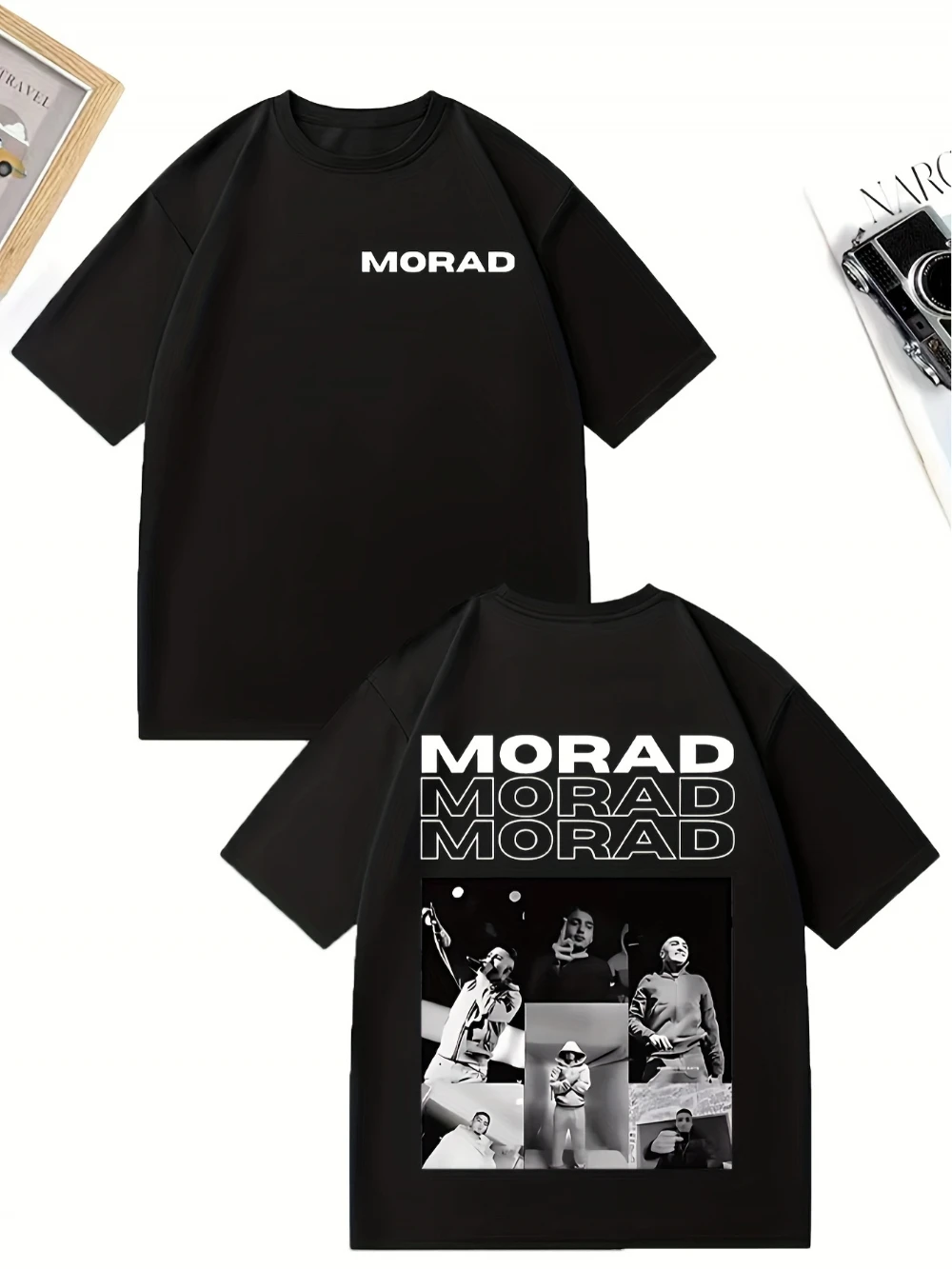 Morad MDLR Album Merchandise T-Shirt – Unisex Hip-Hop Streetwear T-Shirt, Ganzjahres-Streetwear-Shirt für Paare, Vintage-T-Shirt
