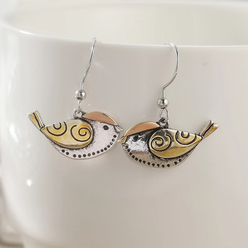 Lässige Bohemian Retro Vogelförmige Ohrhänger für Frauen Tägliche Dekoration Einfaches Design Ohrringe Niedlicher Schmuck Geschenke Image