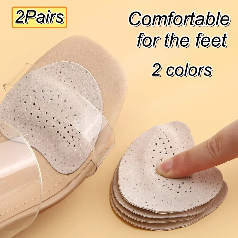 2 Paar Sandalen-Anti-Rutsch-Aufkleber, Vorfußpolster für Damen, High Heels, Schmerzlinderung, Einlegesohlen, Zehenkissen, Fußpflege, Schuhpolster Image