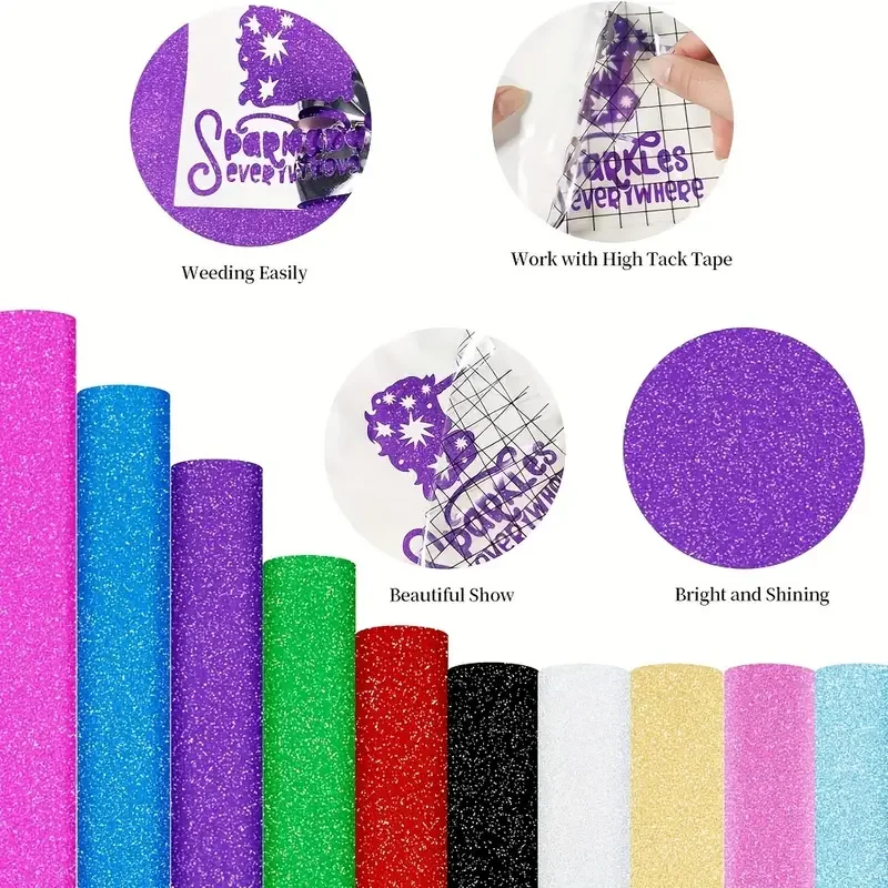 1 Rolle Smart Shimmer Vinyl für Cricut Joy – Pad Cut 5,5 x 60 Zoll/5,5 x 120 Zoll) Smart Shimmer Vinyl Image