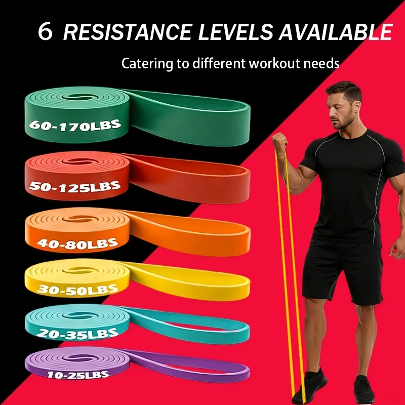 Widerstandsband, Klimmzugband, Übungsband, Trainingsband, elastisches Band, Heimfitness, Stretching-Übungen, Training, Yoga Image
