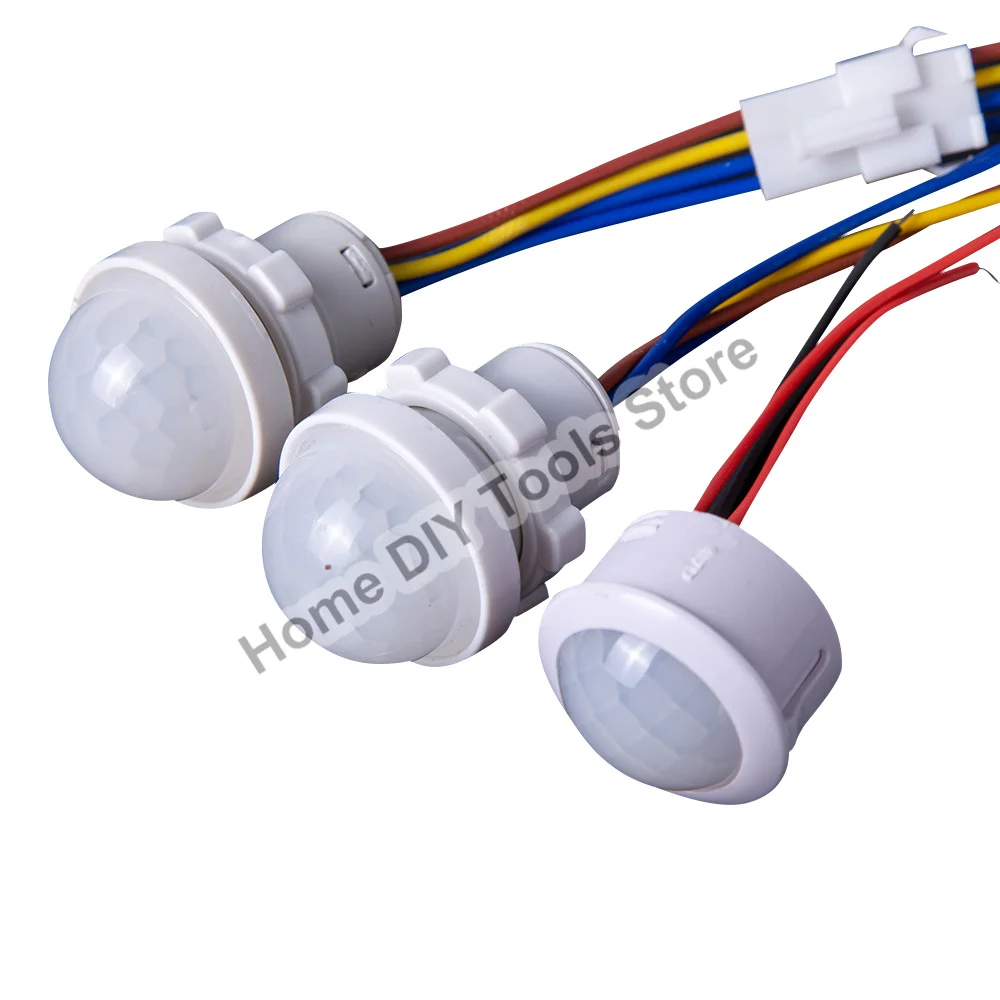 Infrarot-Bewegungs-automatischer Lichtsensor IR-Detektorschalter DC 12 V 24 V AC 110 V 220 V menschlicher Körper Induktions-Nachtlampe Image