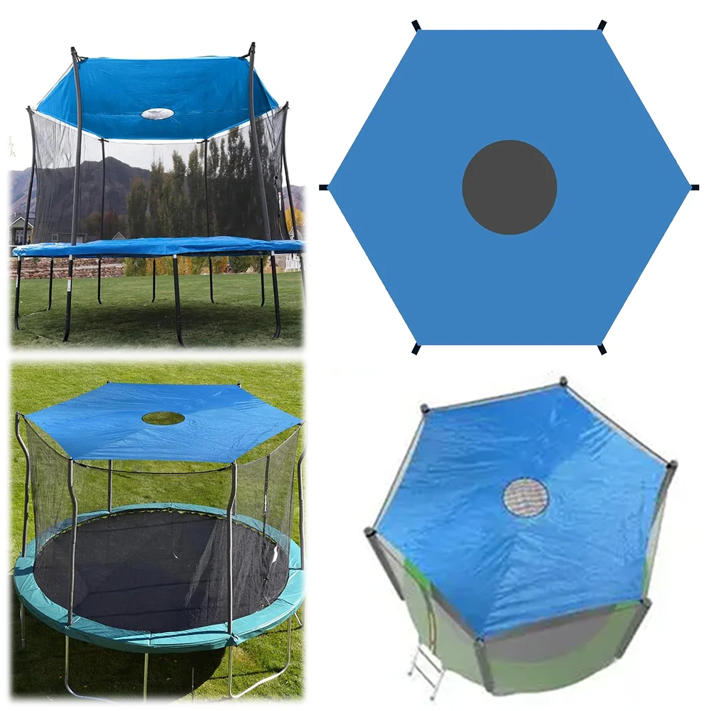 6/8/10ft Trampolin-Sonnenschutzabdeckung Anti-UV Trampolin-Überdachung Trampolin-Sonnenschutz-Zubehör für den Außenbereich, Garten und Spielplatz Image