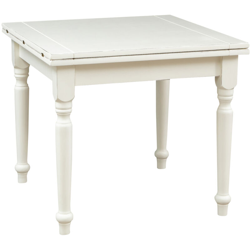 Biscottini - Tavolo 90x90 Allungabile Tavolo Cucina Allungabile In Legno Massello Tavolo Quadrato Allungabile