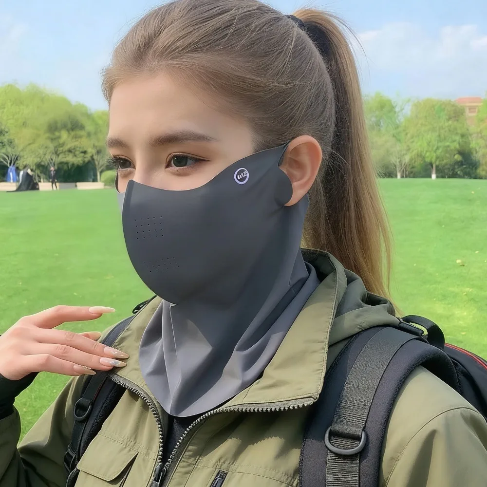 UV-Schutz-Gesichtsmaske aus Eisseide, waschbar für Outdoor-Workouts Image